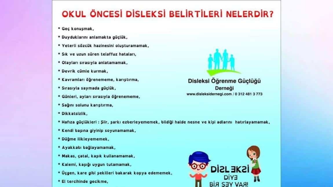 DİSLEKSİ FARKINDALIK HAFTASI 